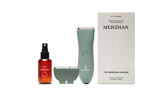 Meridian The Maintenance Package in green with brown ball spray and two extra blades and box