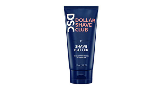Dr. Carver Shave Butter navy tube with red lettering