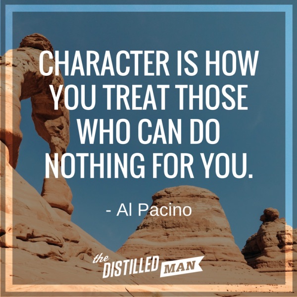 Character is how you treat those who can do nothing for you