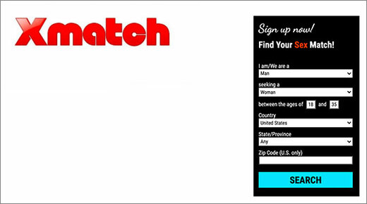 Xmatch dating app logo and smartphone screenshots