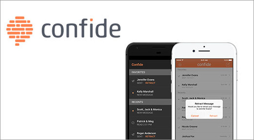 Confide sexting app logo and screenshot