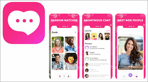 Yumi dating app logo and smartphone screenshots