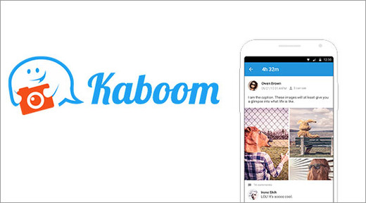 Kaboom sexting app logo and screenshot
