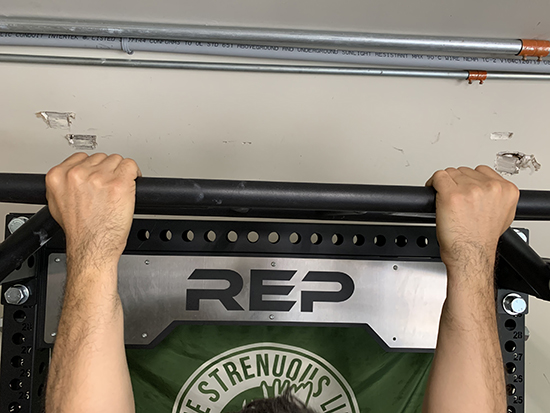 Supine grip for chin ups.